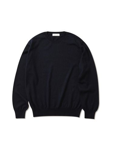 Wool Cotton 365 Crewneck Knitwear_Navy - theweatherisawesome - Modalova