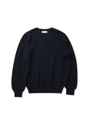 Supima Comfort Crewneck Knitwear_Navy - theweatherisawesome - Modalova