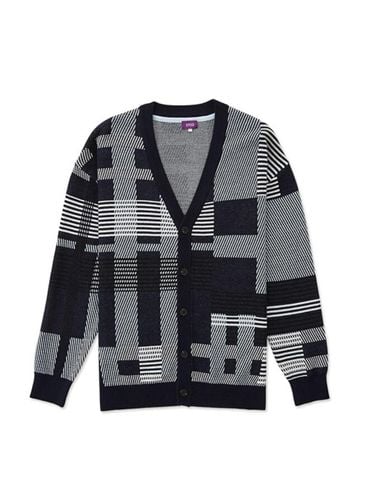 Overfit big check pattern cardigan () - STCO - Modalova