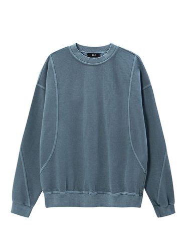 Line Pigment Sweatshirt - Blue - EZIO - Modalova