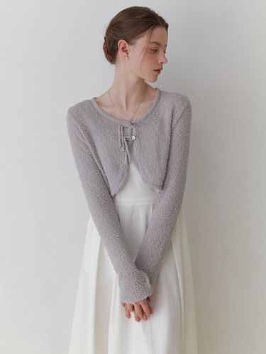 Fuzzy Bolero Cardigan_Gray - RE_L - Modalova