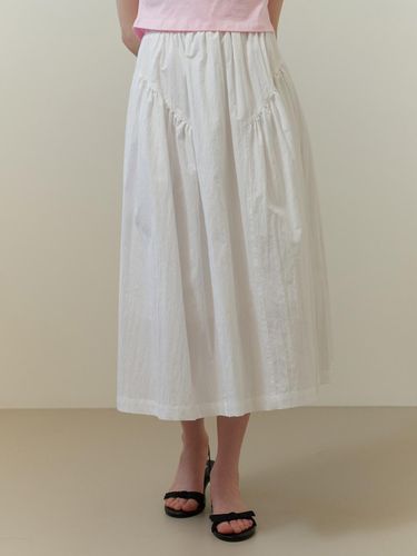 Moor Shirred Skirt_White - RE_L - Modalova