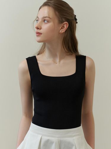 Square Knit Sleeveless_Black - RE_L - Modalova