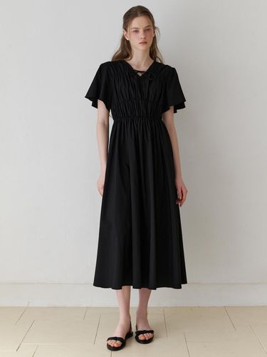 Due Shirred Dress_Black - RE_L - Modalova