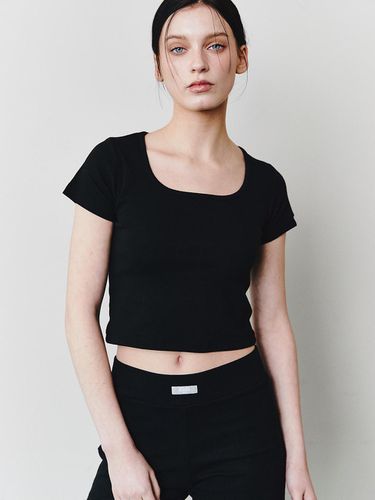 AS Basic Square Cropped T-shirt_Black - ASURA - Modalova