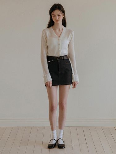 Elina Mini Denim Skirt - eveningbrings - Modalova