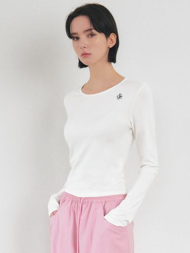 Back Hole Semi-cropped T-shirt_White - CITYBREEZE - Modalova