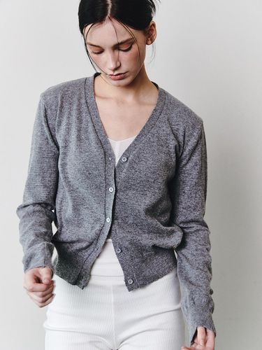 AS Basic Wool Cardigan_Grey - ASURA - Modalova