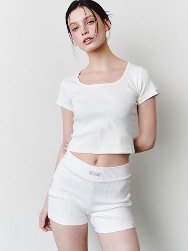 AS Basic Square Cropped T-shirt_White - ASURA - Modalova