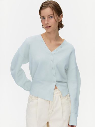 V-neck Cardigan _ Light Blue - ahwe - Modalova