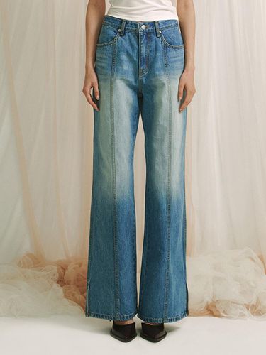 Straight Washing Denim Pants - MEENDERI - Modalova