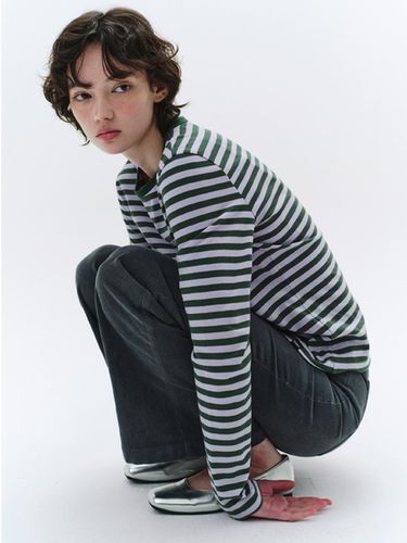 Stripe Long Sleeve T-Shirt_Forest - Qduroy - Modalova