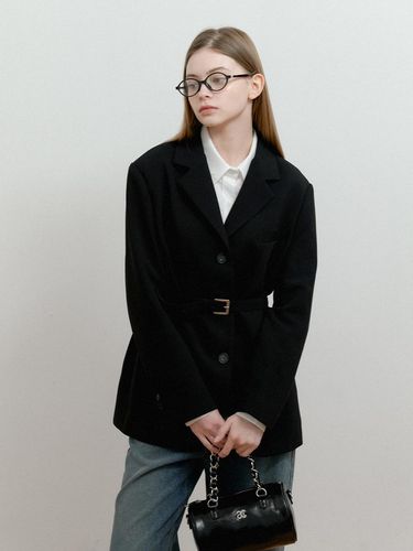 Belted Single Jacket - Black - ANOETIC - Modalova