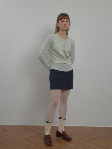 Classic Mini Skirt_Navy - SSEMI - Modalova