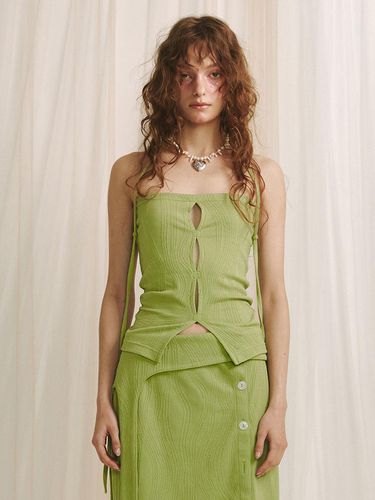 Jacquard Strap Tube Top - Green - MEENDERI - Modalova