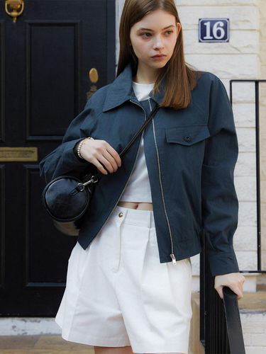 Cotton Blouson Jacket - Navy - ANOETIC - Modalova