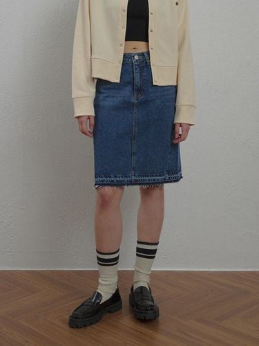 Midi Denim Skirt - SSEMI - Modalova