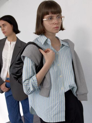 Becky Stripe Shirt - Sky Blue - BRENDABRENDEN SEOUL - Modalova