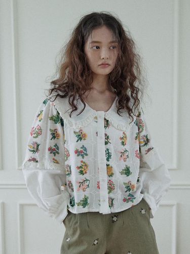 Botanical Blouse_White - HOKUSPOKUS - Modalova