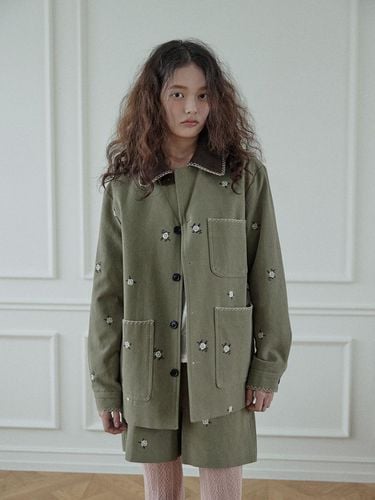 Chablis Work Jacket_Khaki - HOKUSPOKUS - Modalova