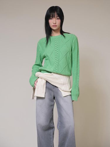 Mesh Crop Knit_Green - RAIVE - Modalova