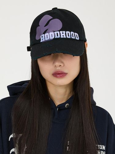 Multi Logo Destroyed Ball Cap_Black - HOODHOOD - Modalova