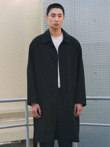 Balmacaan Long Trench Coat_Black - STCO - Modalova