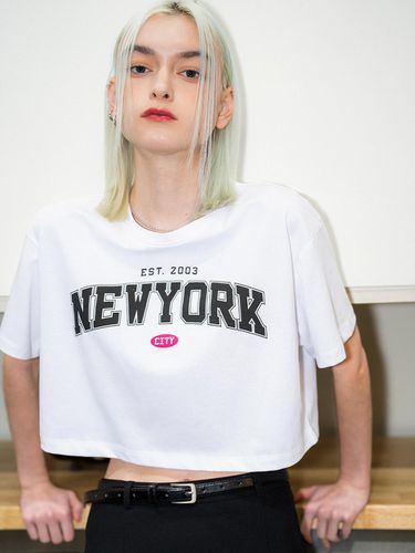 New York Loose Fit Crop T-shirt_White - GENERAL IDEA - Modalova