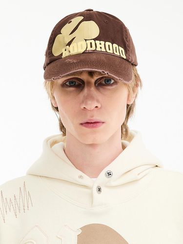 Multi Logo Destroyed Ball Cap_Brown - HOODHOOD - Modalova