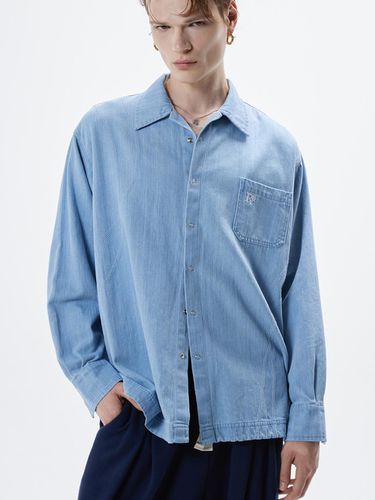 Curvy Stitched Denim Shirt _ - RSSC - Modalova