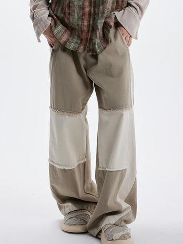 Incision Wide Denim Pants _ Beige - RSSC - Modalova