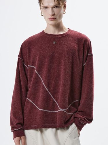 Curvy Stitched Crew Neck Knit Sweater _ - RSSC - Modalova