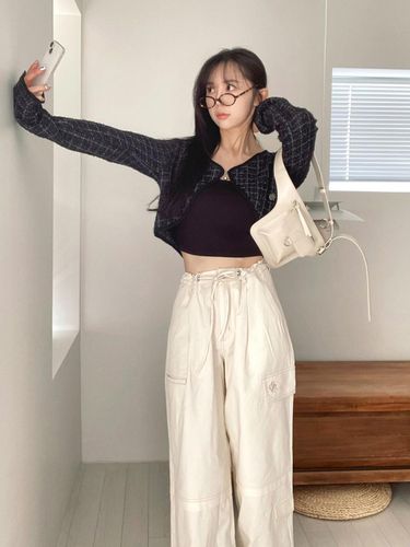 Stitch Cargo Color-Block Pants - CITYBREEZE - Modalova