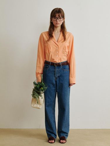 Loose Pine Denim Pants Middle Blue - IULAI - Modalova