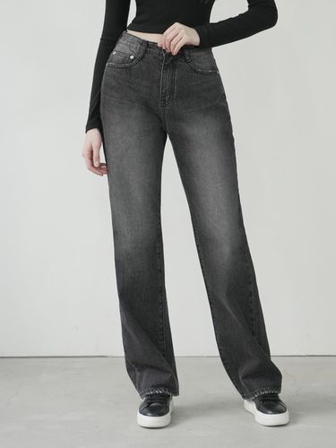 Wide Denim Pants - Black - WAAR - Modalova