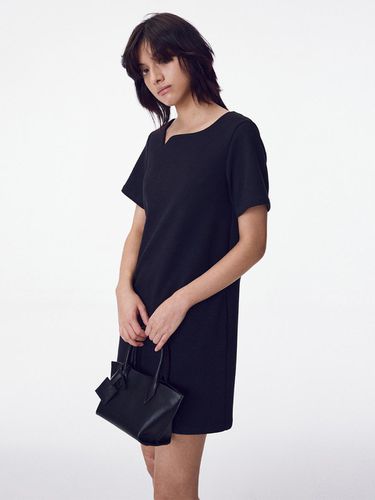 Wave Neck Mini Dress, Black - MAISONMARAIS - Modalova