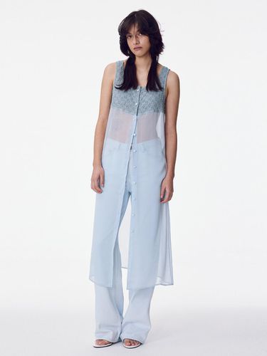 Fleur See Through Dress, Dusty Blue - MAISONMARAIS - Modalova