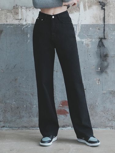 W50 Wide Denim Pants - Dark Black - WAAR - Modalova