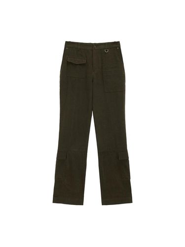 Washed Slim Cargo Pants - Khaki - Matin Kim - Modalova