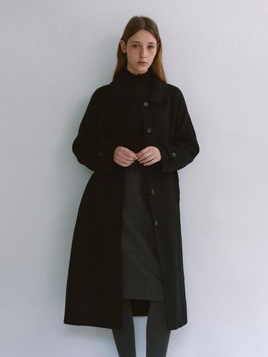 Raglan Handmade Long Coat - Black - Laminez - Modalova