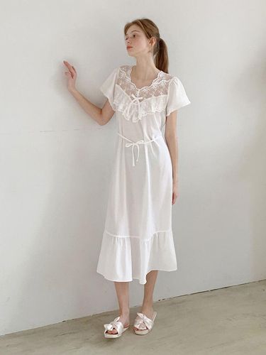 Belinda Short Sleeve Long Nightgown - LUNALUZ STUDIO - Modalova