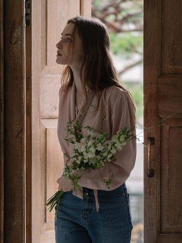 Silky Strap Blouse - Pink - Laminez - Modalova