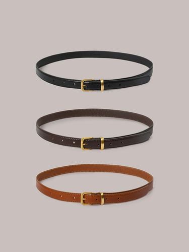 Simple Cowhide Belt - 3 Colors - Laminez - Modalova