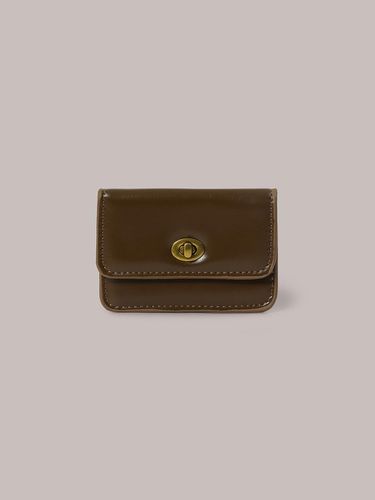 Flat Gold Wallet - Brown - Laminez - Modalova