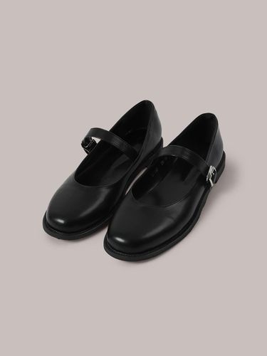 Mary Jane Flat Shoes - Black - Laminez - Modalova