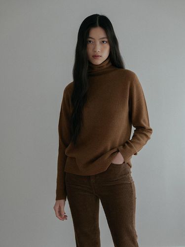 Wool Turtleneck Top - Brown - Laminez - Modalova