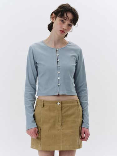 Cropped Cardigan - Sky Blue - Qduroy - Modalova