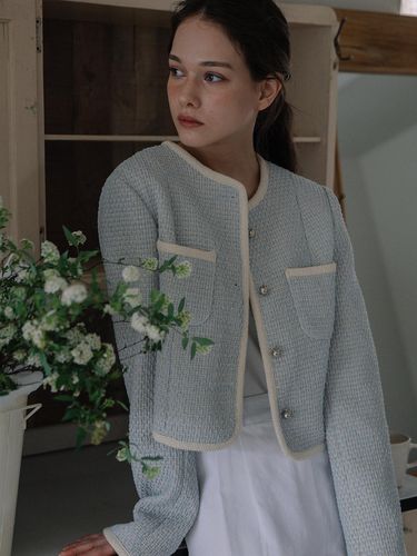 Coloration Tweed Jacket - Sky blue - Laminez - Modalova