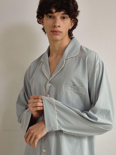 Men's Jeanne Washed Cotton Long Sleeve Pajamas - LUNALUZ STUDIO - Modalova