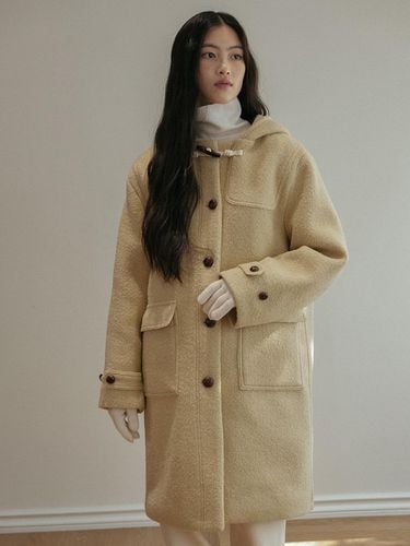 Boucle Duffle Coat - Beige - Laminez - Modalova